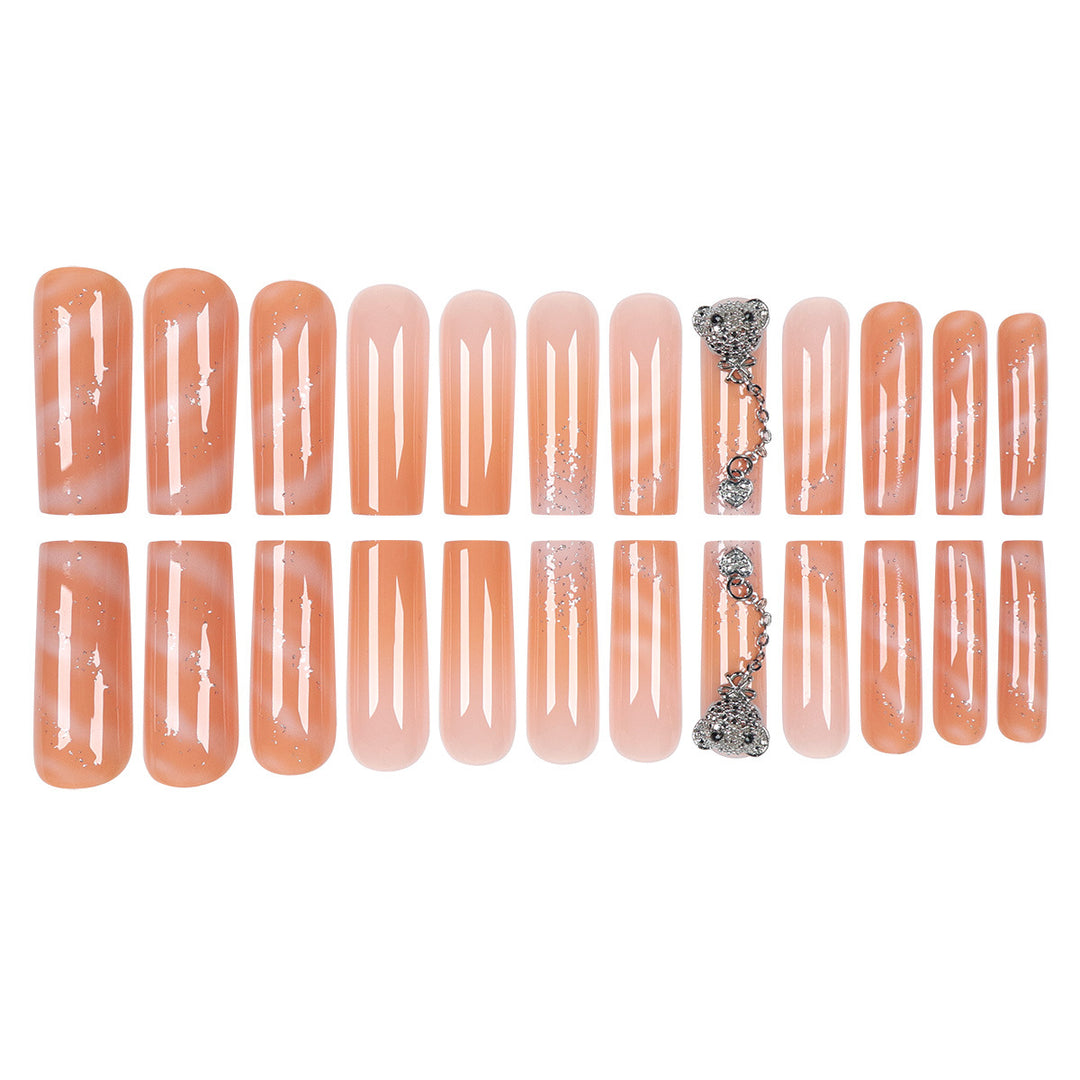 Dekorative Lange Stiletto Nagelkunst Extensions Karnz