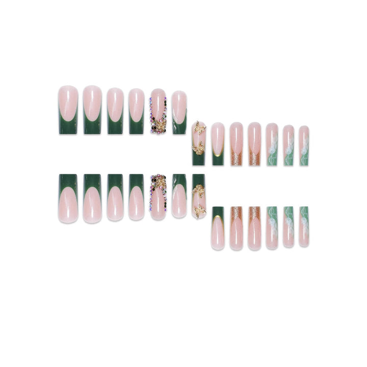 Glamouröse Skulptierte Florale Nagelverlängerungen Karnz