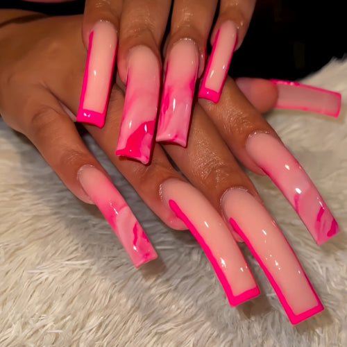 Künstlerisches Langanhaltendes Press-On Nagelset Karnz