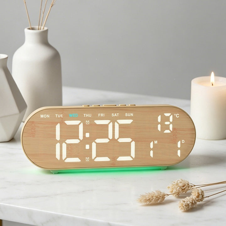 Digitaler Wecker mit Multifunktionalem Led-Display und Integrierter Thermometerfunktion Karnz