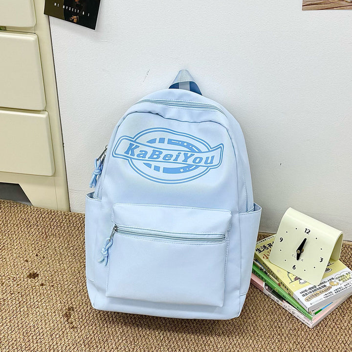 Trendige lässige Rucksack mit Plüsch-Schlüsselanhänger Karnz