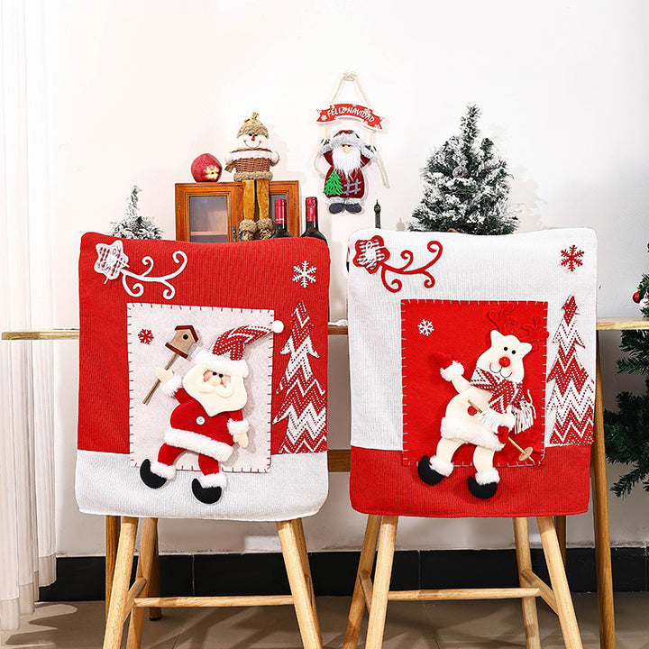 Festliche Stuhlüberzüge mit Weihnachtsmotiv Karnz