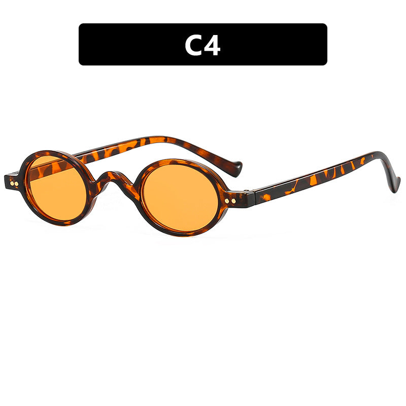 Damen runde Sonnenbrille mit markantem Design und hochwertigem Kunststoffrahmen Karnz