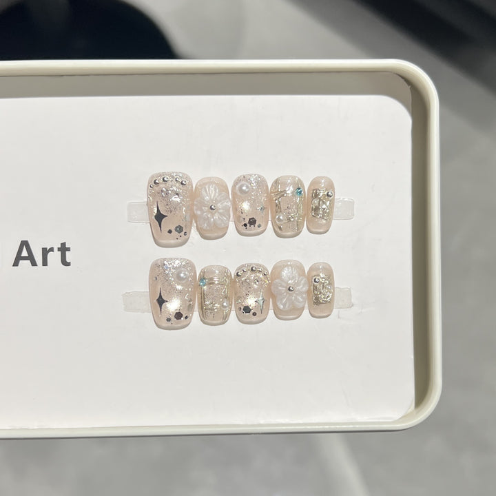 Dekorativer Acryl Press-On Nagelkunst Set Karnz