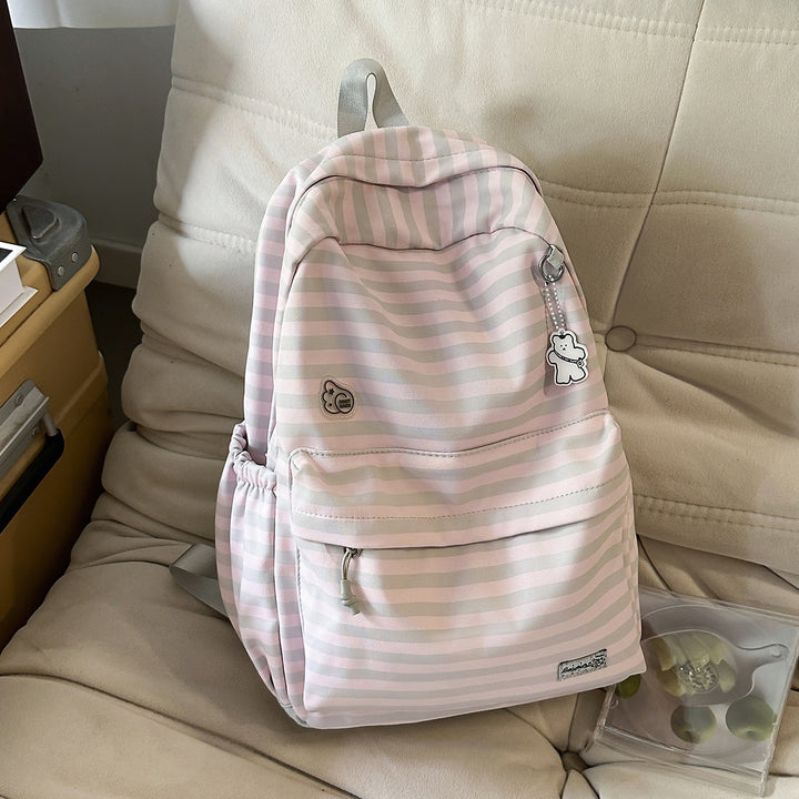 Süßes Cartoon-Design gestreifter Rucksack Karnz