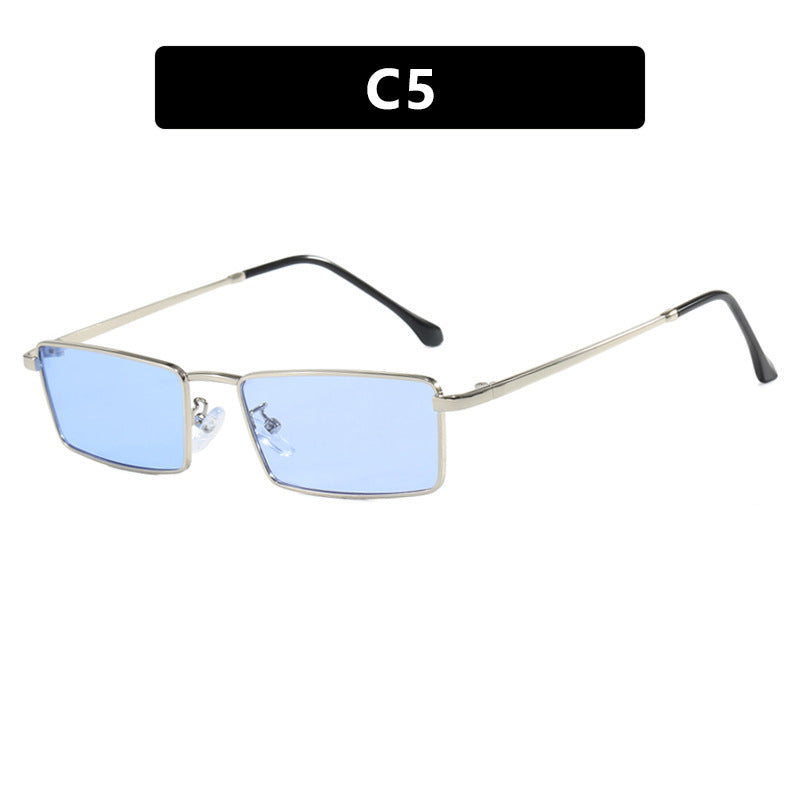 Damen quadratische Sonnenbrille mit metallischem Rahmen und komfortablem Nasenpolster Karnz