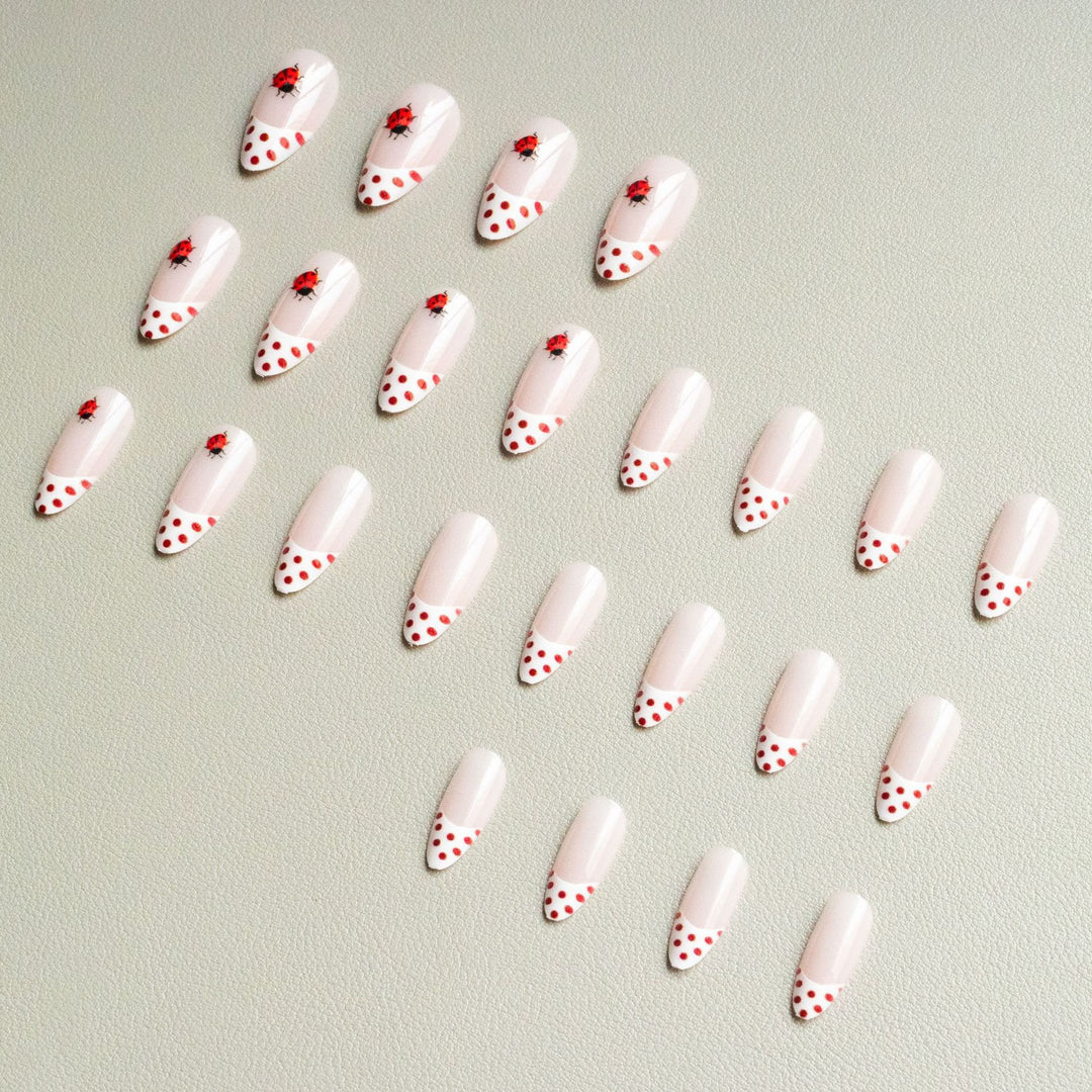 Künstlerisches Marienkäfer-Themen-Nagelkunst-Kit
