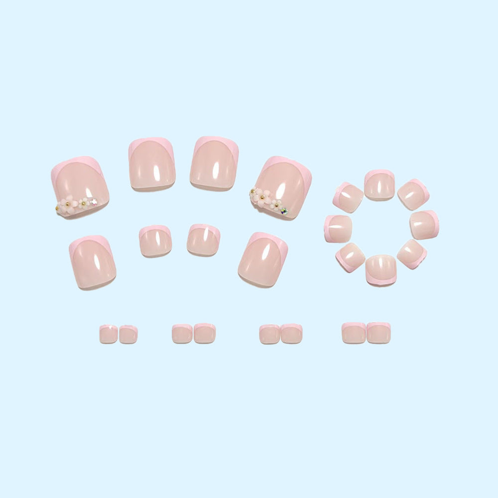 Fußnagelkunstset mit Floralem 3D-Design Karnz