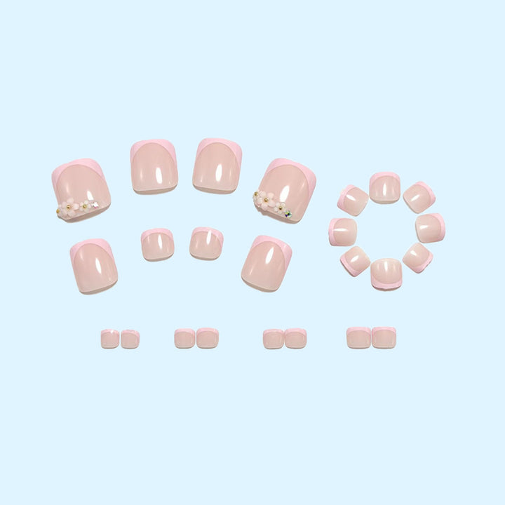 Fußnagelkunstset mit Floralem 3D-Design Karnz