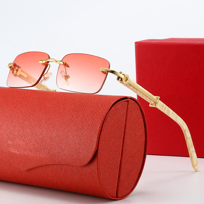 Damen elegante Rechteckige Brille Karnz