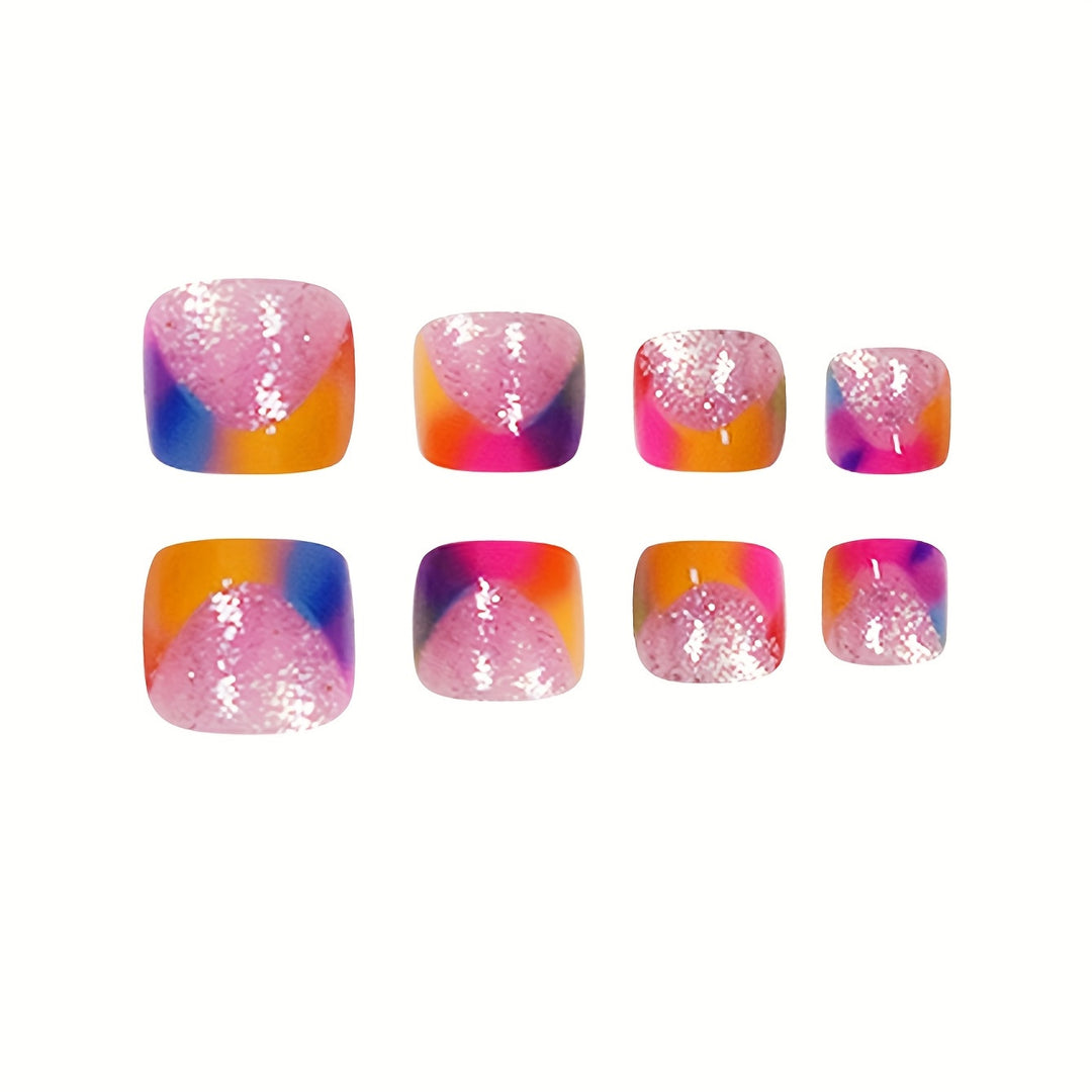 Künstlerisches Regenbogen-Nagelkunst-Set Karnz