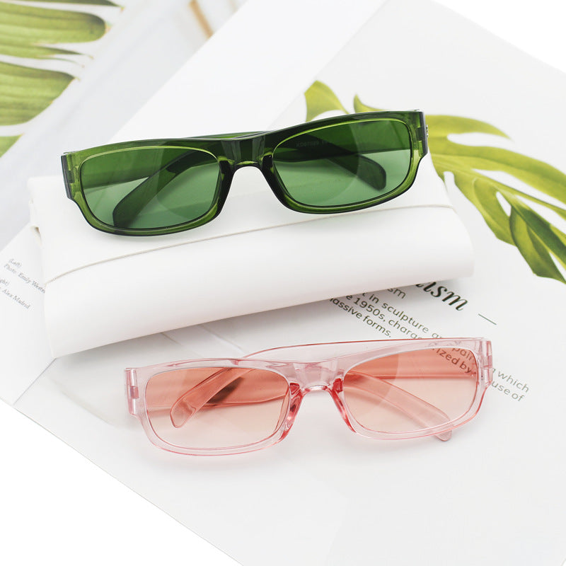 Damen modische Sonnenbrille im stylischen Rechteckdesign Karnz