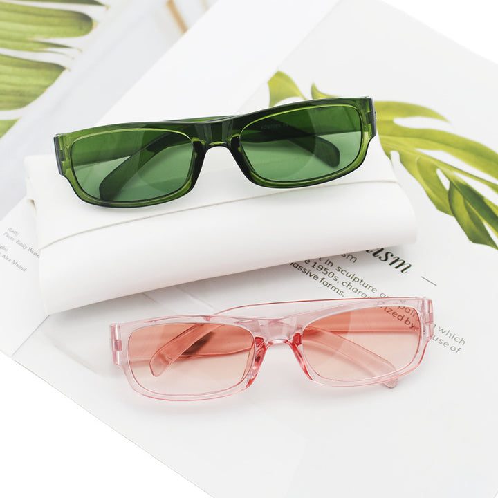Damen modische Sonnenbrille im stylischen Rechteckdesign Karnz