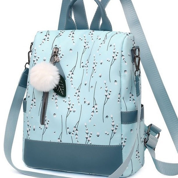 Stylische Floral Print Mehrfach-Fach Rucksack Karnz