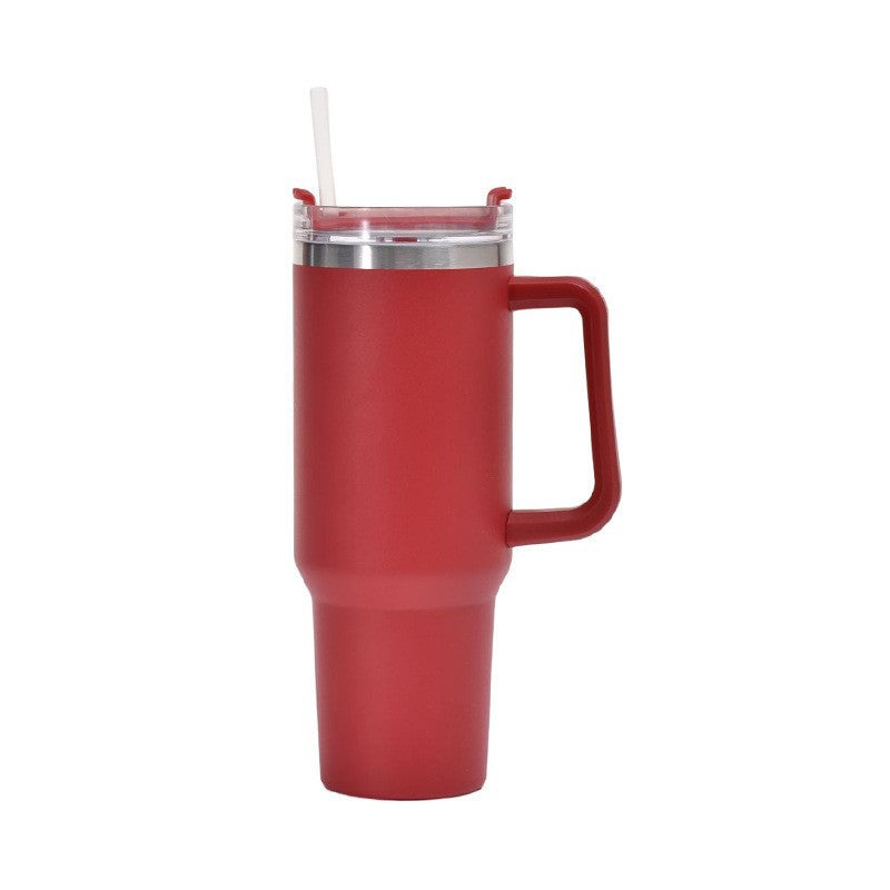 Damen Isolierbecher mit Trinkhalm und ergonomischem Griff Karnz