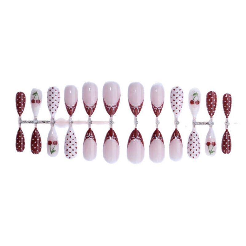 Kirschblüten-inspiriertes Press-On-Nagelkunst-Set