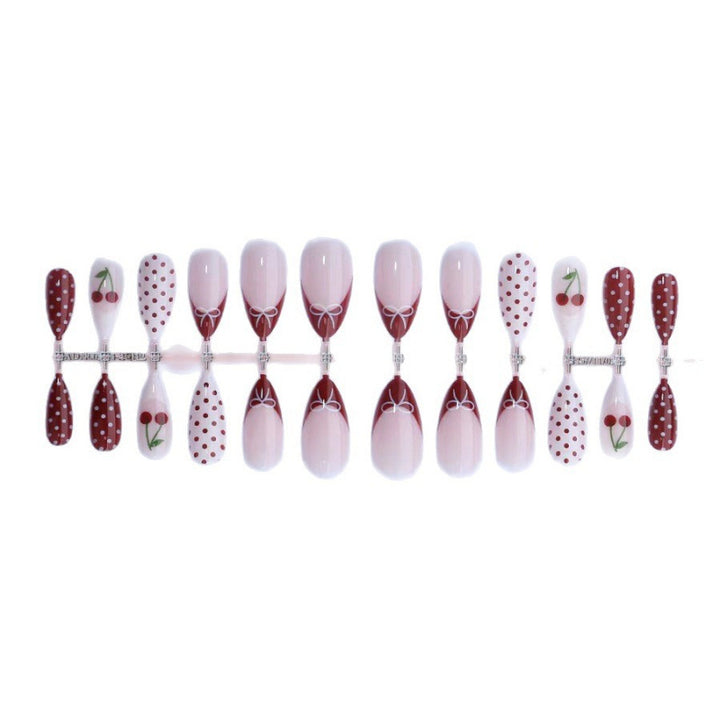 Kirschblüten-inspiriertes Press-On-Nagelkunst-Set