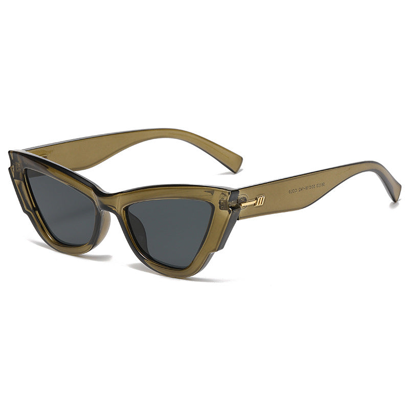 Damen modische Sonnenbrille im extravaganten Schildpatt-Design Karnz