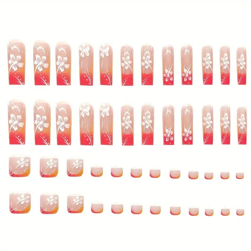 Dekorative Farbige Nagelkunst Verlängerungen Karnz