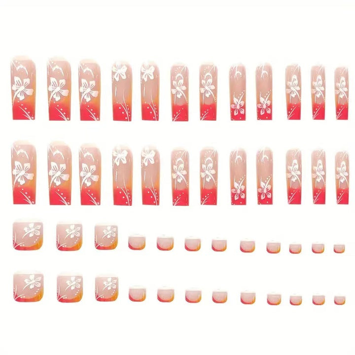 Dekorative Farbige Nagelkunst Verlängerungen Karnz