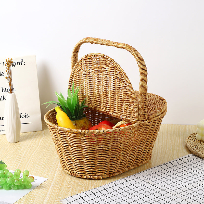 Damen geflochtener Picknickkorb Karnz