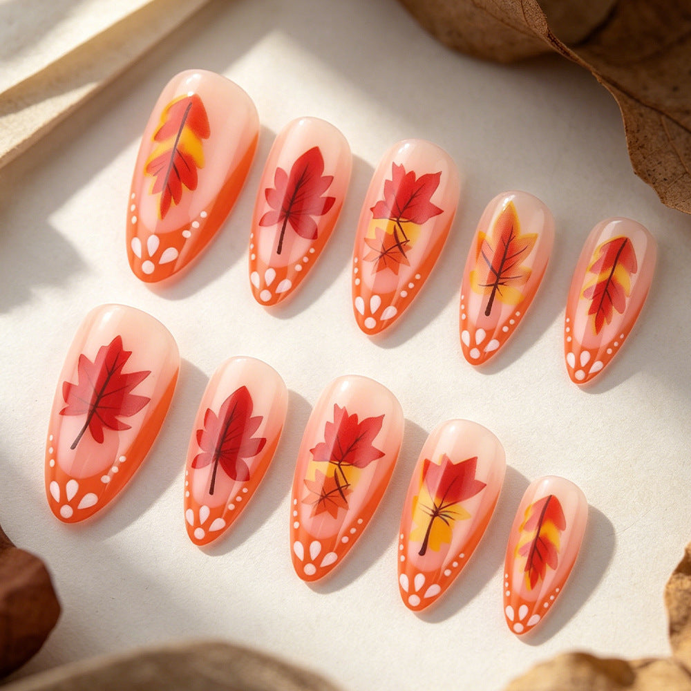 Herbst-Themen Gel-Nagelverlängerungen Karnz