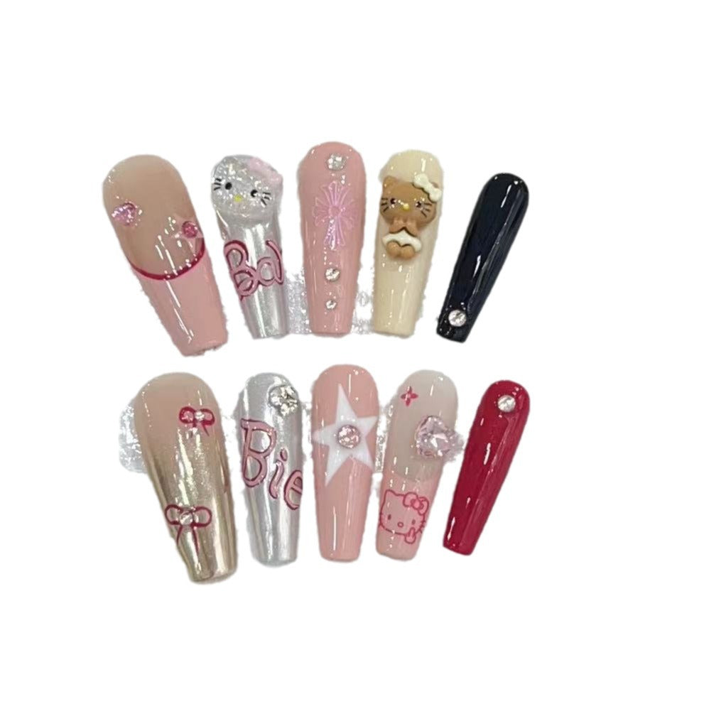 Süßes Cartoon Nagelkunstset Karnz