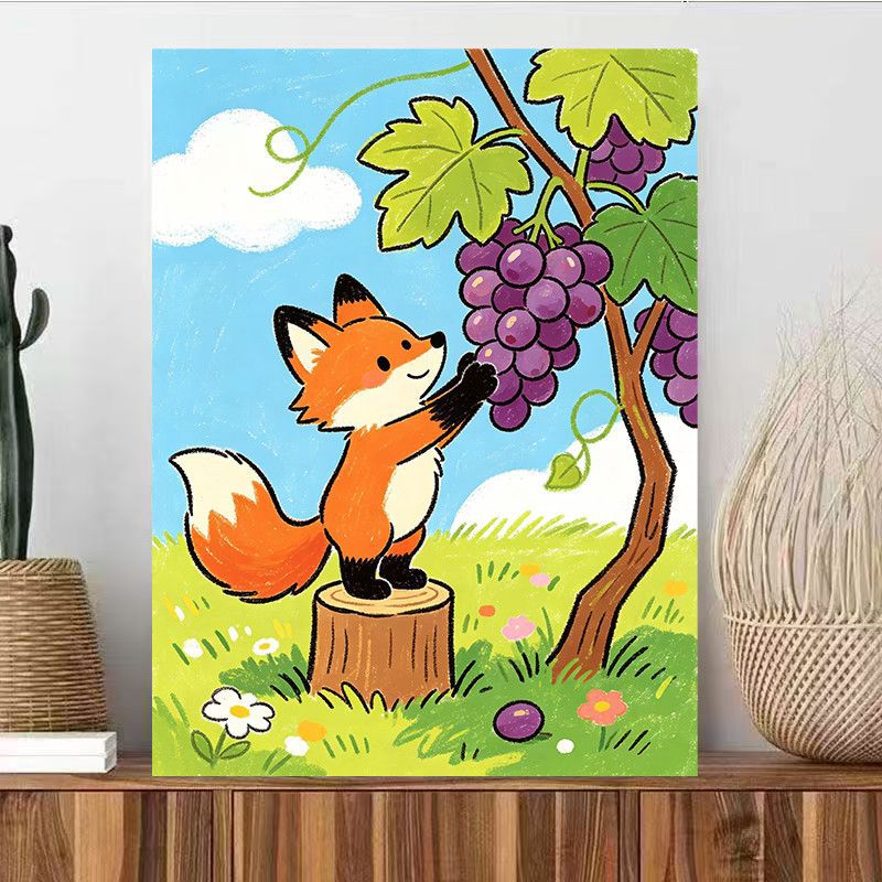 Niedliche Tierillustration Wandkunst Karnz