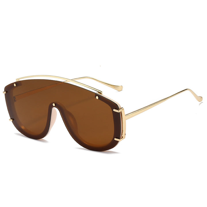 Modebewusste futuristische Schild-Sonnenbrille Karnz