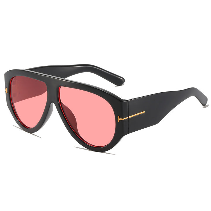 Modebewusste Übergroße Schild-Sonnenbrille Karnz