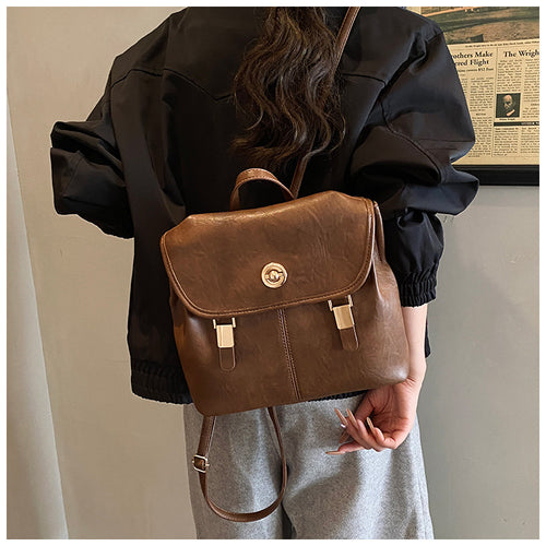 Vintage-inspirierter Leder-Rucksack Karnz