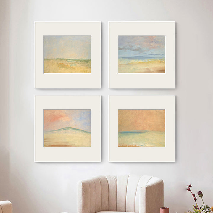 Gerahmtes Strandlandschafts-Kunstwerk