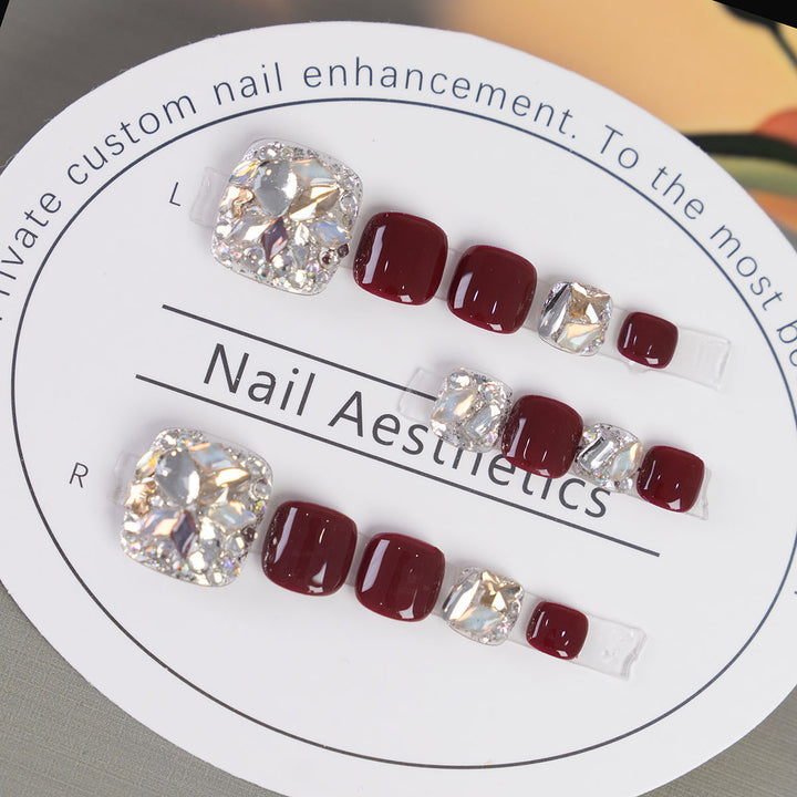 Deluxe Strass Pediküre Nagelkunst