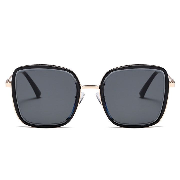 Damen Premium Sonnenbrille mit quadratischem Rahmen und verspiegelten Gläsern Karnz