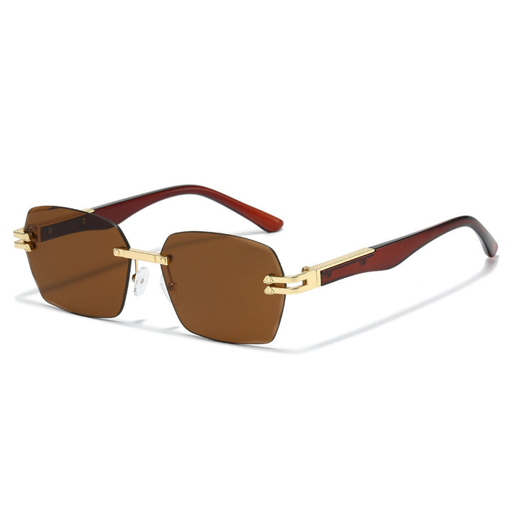 Oversized geometrische Sonnenbrille mit Metallelementen Karnz