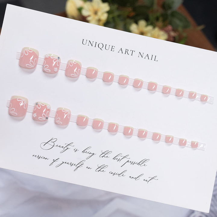 Künstlerische florale dekorative Pediküre Nagelkunst