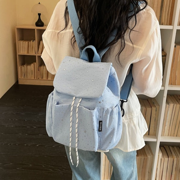 Sternen-mustered lässiger Kordelzug-Rucksack Karnz