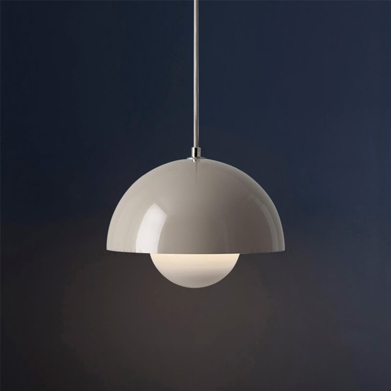 Skandinavische Pendelleuchte - Elegante 1-Licht halb-runde Beleuchtung für Wohnzimmer und Schlafzimmer | Karnz