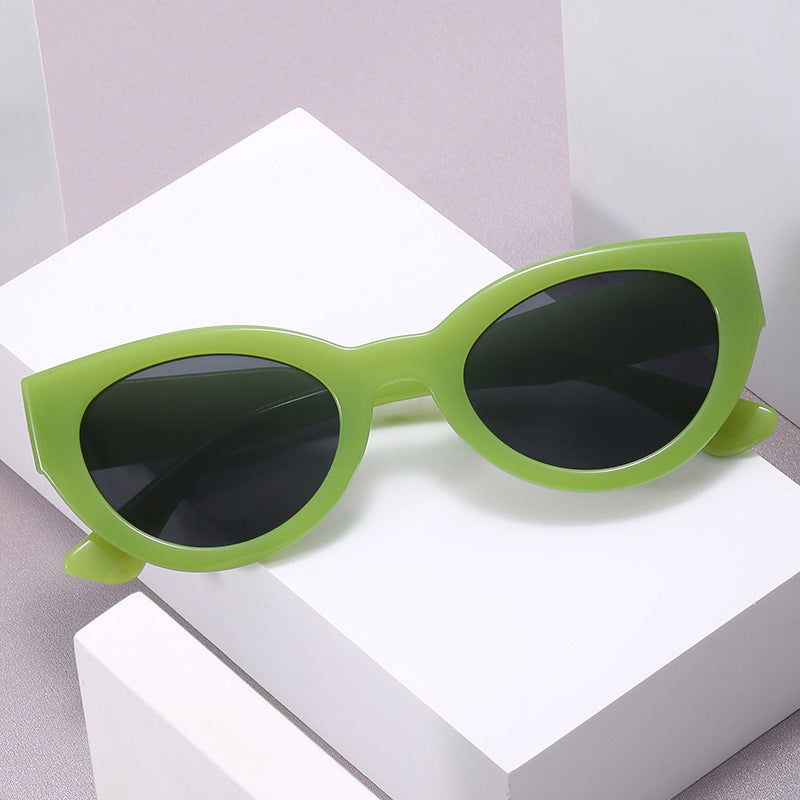 Damen modische quadratische Sonnenbrille mit verspiegelten Gläsern Karnz