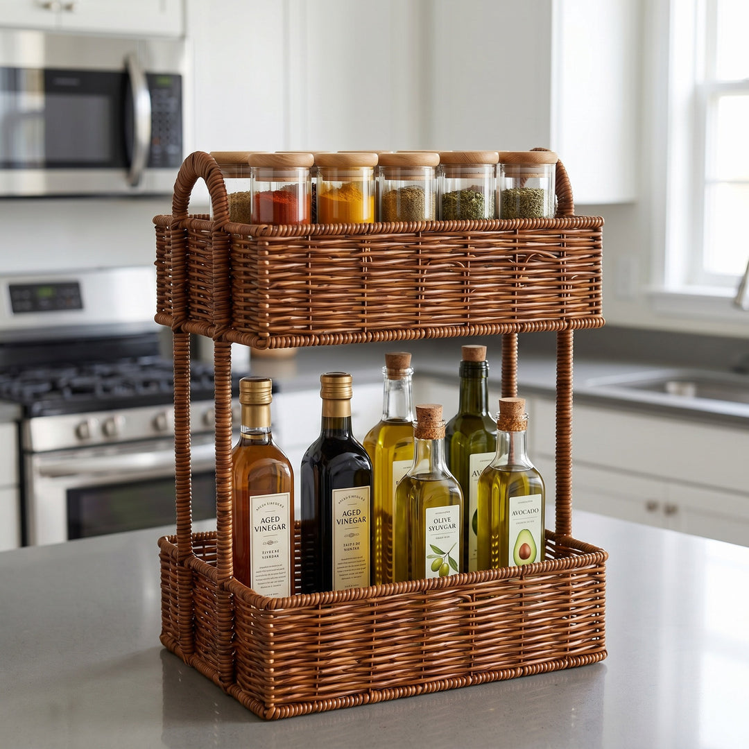 Badezimmer-Regal Ganz Aus Rattan Karnz