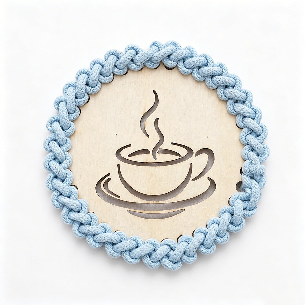 Dekorativer Makramee Kaffeetassenuntersetzer Karnz