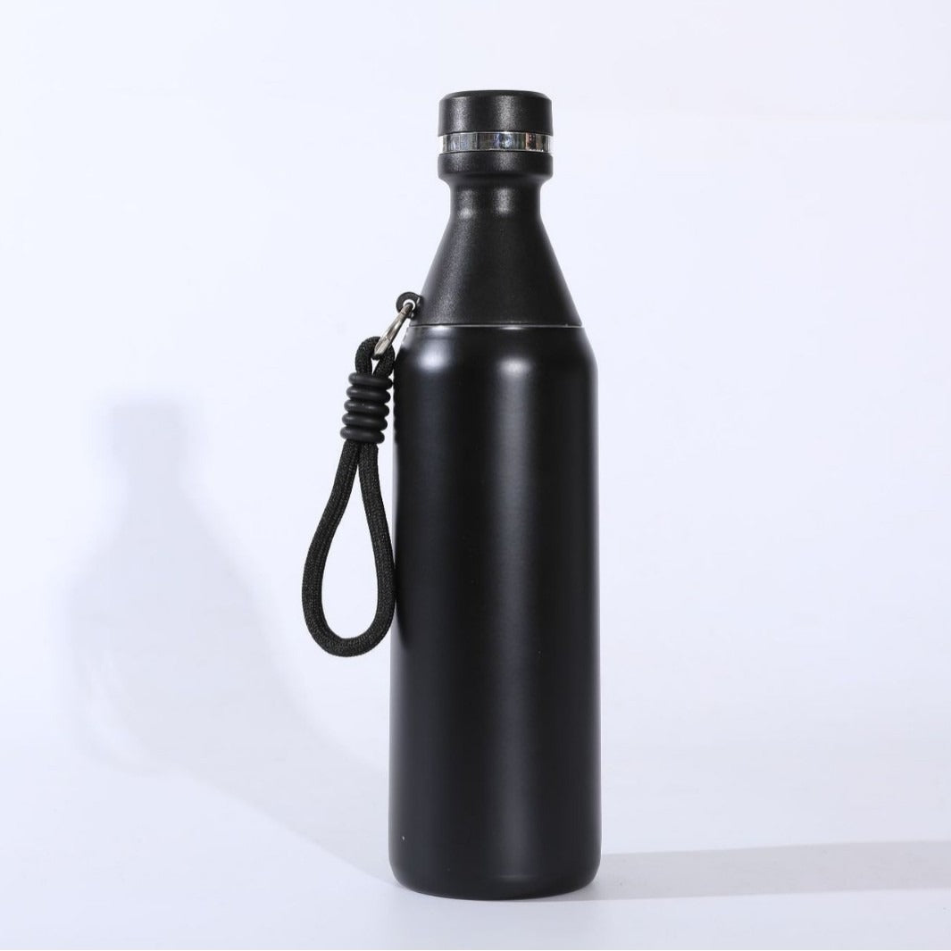 Damen isolierte Edelstahl Trinkflasche mit praktischem Tragegriff Karnz