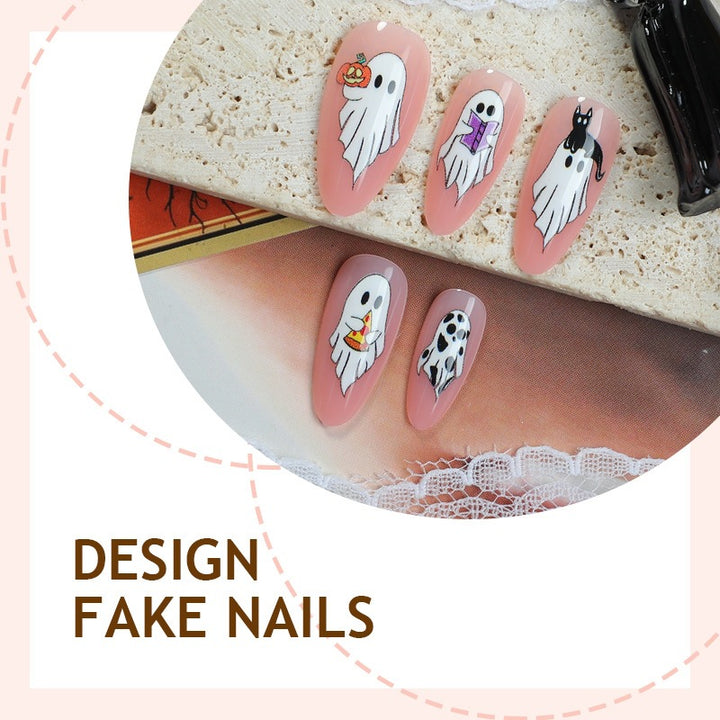 Kreatives Kunstnagelset mit Halloween-Motiven Karnz