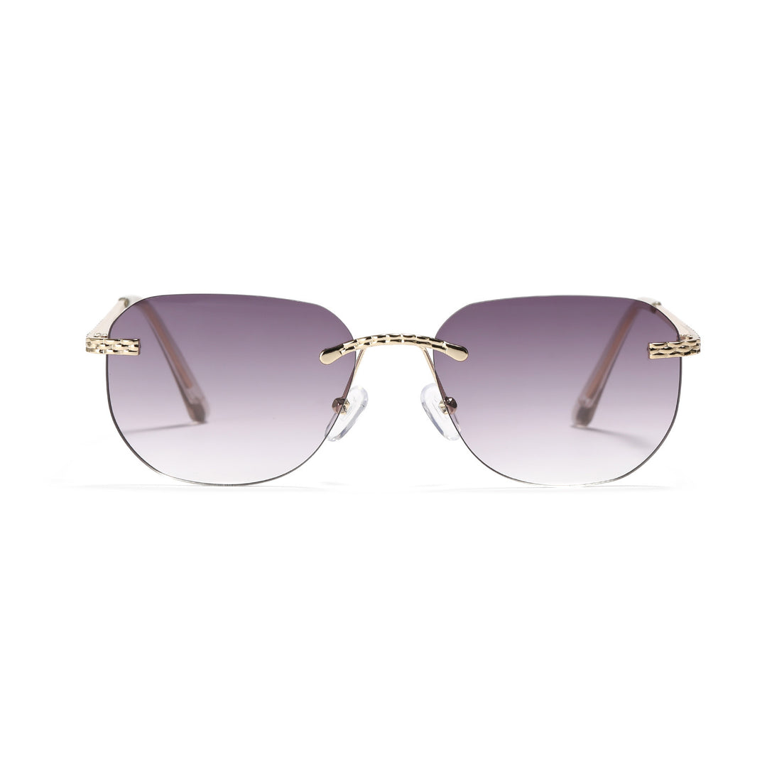 Damen lässige Oversized-Sonnenbrille mit elegantem Metallrahmen Karnz