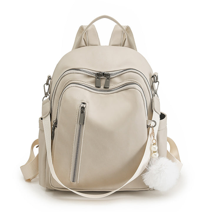 Stilvoller Multi-Taschen Kunstleder Rucksack Karnz