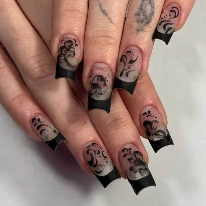 Künstlerisches Floral-Design Acryl-Nagelkunst-Set
