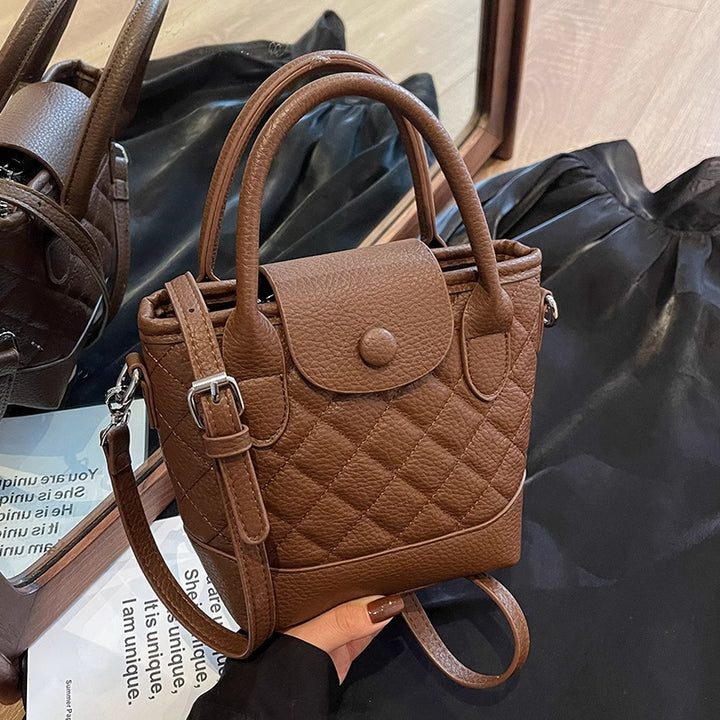 Gepolsterte Mini-Top-Handle-Handtasche Karnz