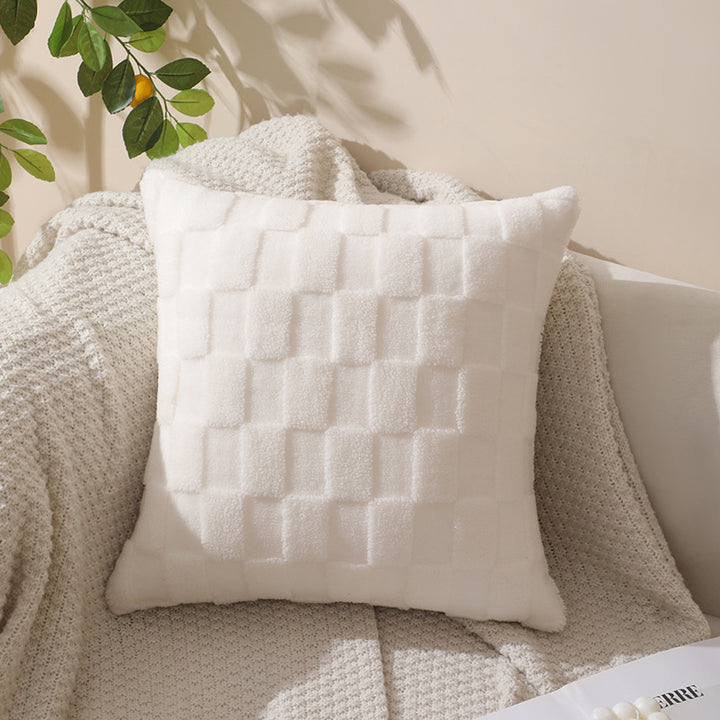 Strukturierter Plüsch Akzentkissen