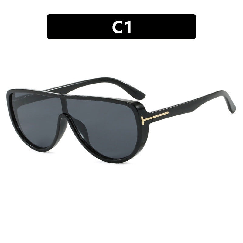 Damen elegante Oversized-Sonnenbrille mit markantem Design und UV-Schutz Karnz