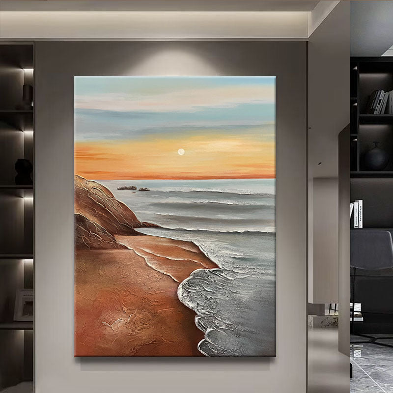 Küsten-Seelandschaft Leinwandkunstwerk